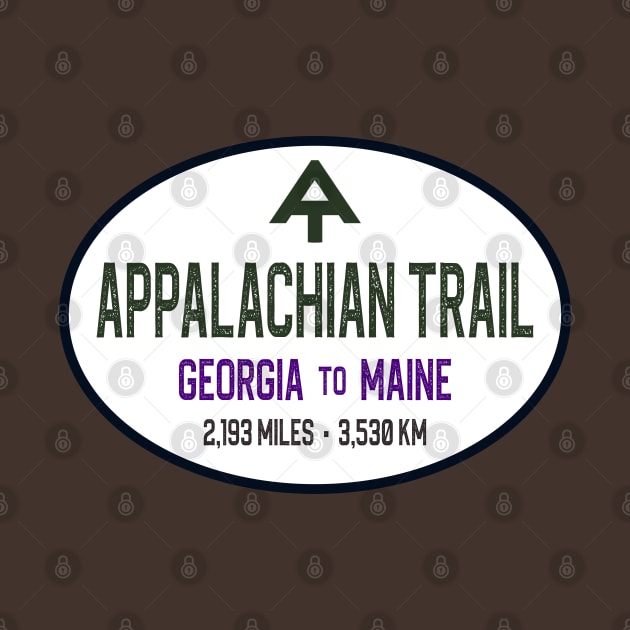 Appalachian Trail - Georgia to Maine - White Oval by TGKelly