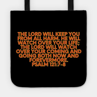 Bible Verse Psalm 121:7-8 Tote