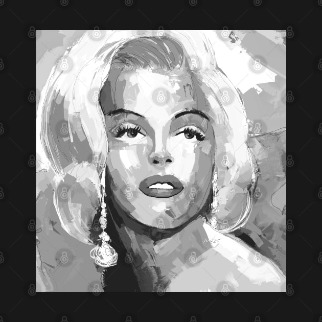 Marilyn Black and White 3 by mailsoncello