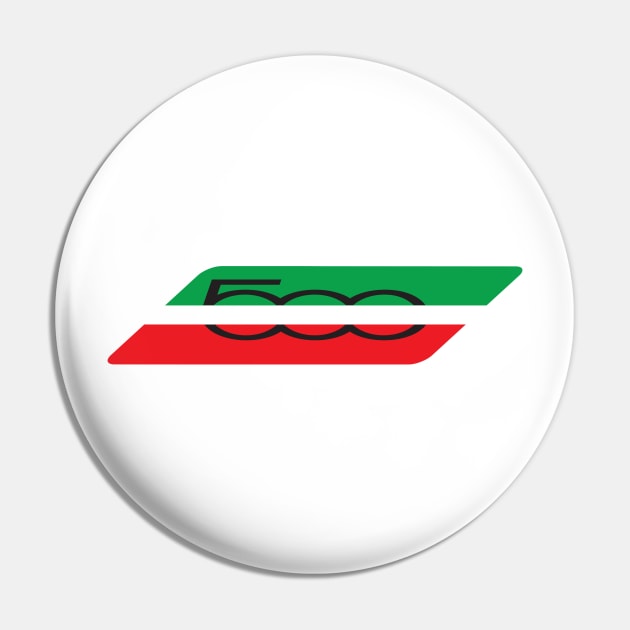 Fiat 500 Stripes Pin by CreativePhil