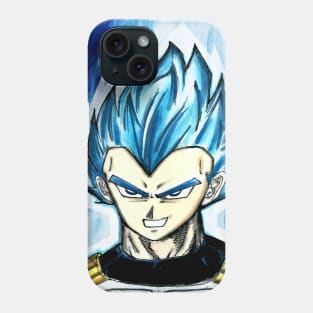 vegeta the super saiyan god in blue in dragonball Phone Case