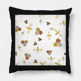 Bees in flight Pillow