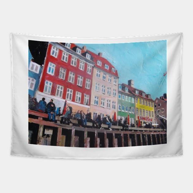 Nyhavn, Copenhagen Tapestry by golan22may