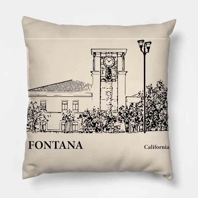 Fontana - California Pillow by Lakeric