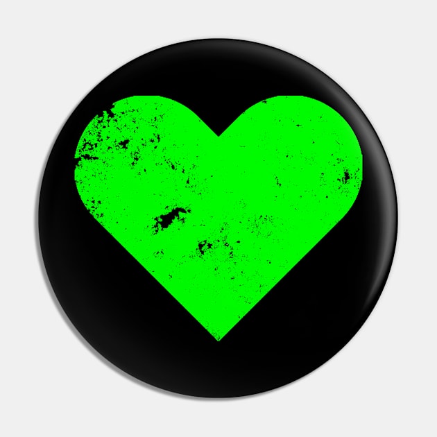 Green Heart For Lovers Pin by DazzlingApparel