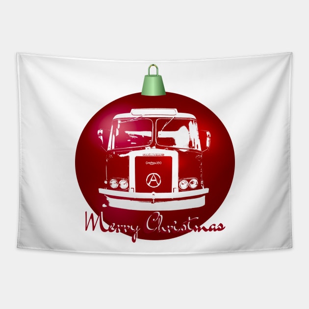 Atkinson Borderer British classic lorry monoblock Christmas ball special edition Tapestry by soitwouldseem