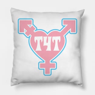 T4T - Transgender symbol- Pink - Valentines Trans Pride Pillow