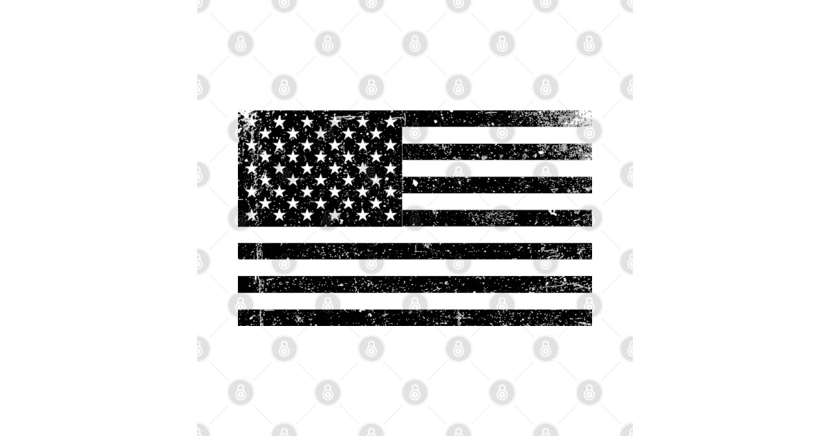 Monochrome Grunge American Flag Vector American Flag TShirt