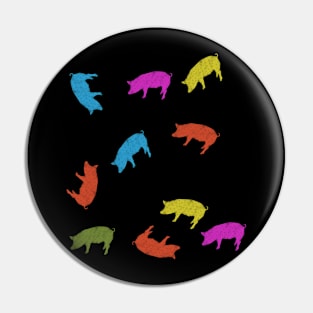 coroful pigs with a heart pattern Pin