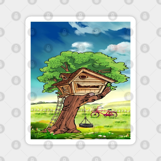 Hand tree house Magnet by Aish shop