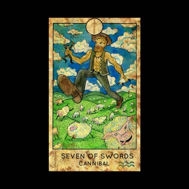 Seven Of Swords. Minor Arcana Tarot Card. by Mystic Arts