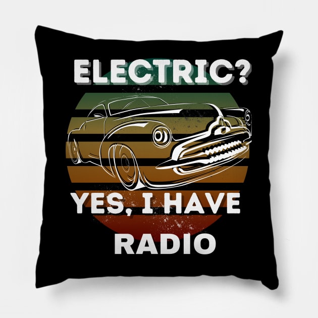 Car Petrolhead Funny EV Car Pillow by OnOffDesing