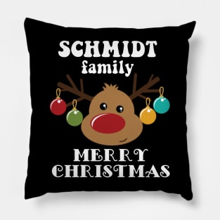 Family Christmas - Merry Christmas SCHMIDT family, Family Christmas Reindeer T-shirt, Pjama T-shirt Pillow