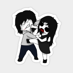 creepypasta jeff vs jane chibi Magnet