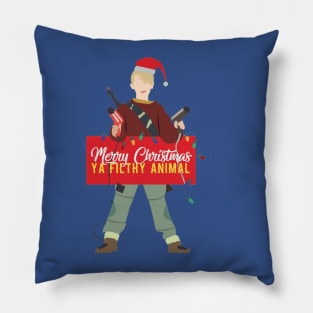 merry christmas ya filthy animal Pillow