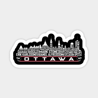 Ottawa Hockey Team All Time Legends, Ottawa City Skyline Magnet