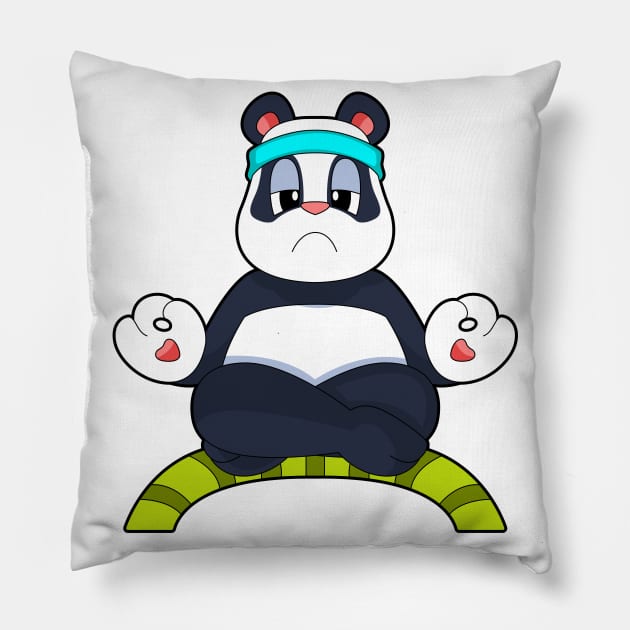 Panda Yoga Fitness Meditation Pillow by Markus Schnabel