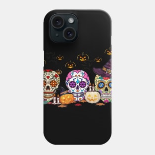 Happy Halloween Pumpkin Sugar Skull Phone Case