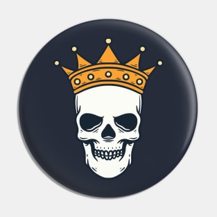 King Skull with Crown Pin