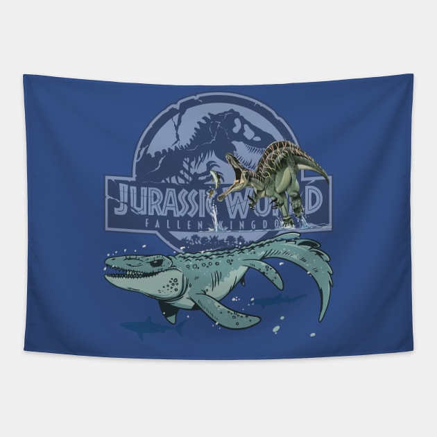 The Colossal Swimming Creature Tapestry by WorldDinosaurs