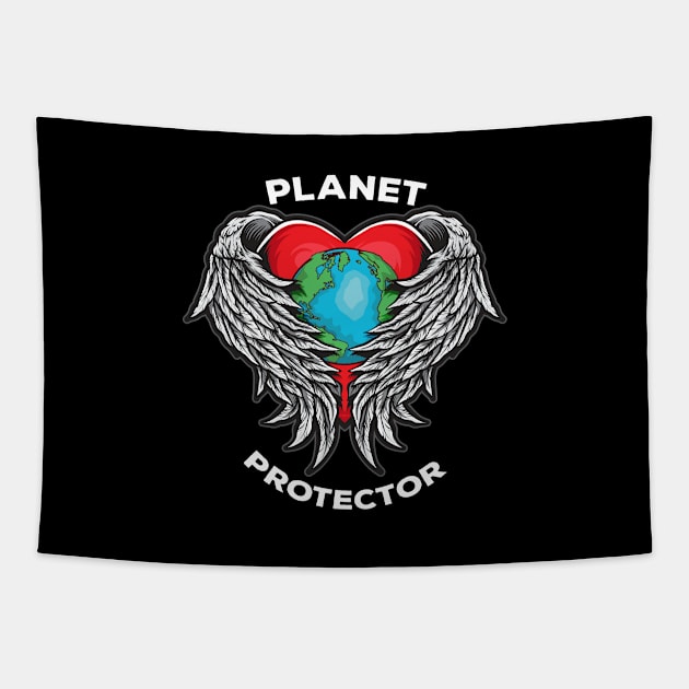 Planet Protector Earth Day Tapestry by creative