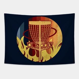 Disc Golf On Fire Tapestry