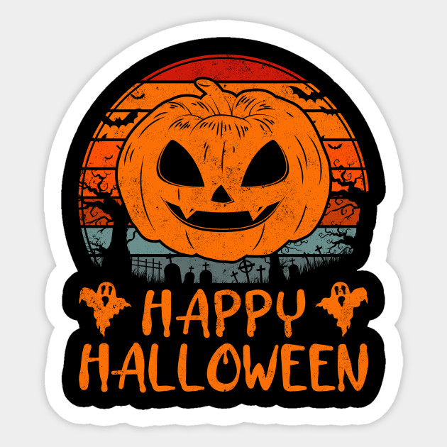 Fun Happy Halloween Gift Boo Creepy Costume Moon Pumpkin