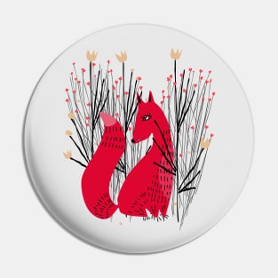 Fox In Schrub Pin