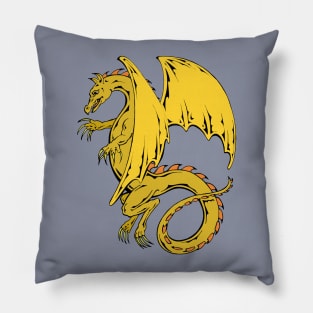 Golden Dragon Pillow