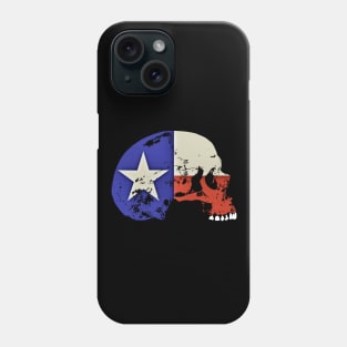 Skull with State Flag of Texas Phone Case