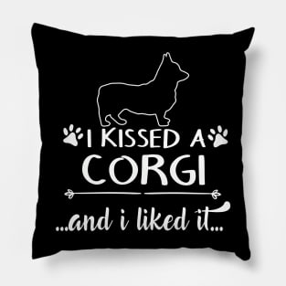 I Kissed A Corgi Pillow