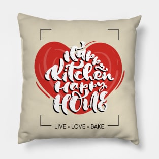 happy kitchen happy home Pillow