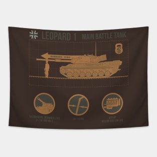 Infographic Leopard 1 Tapestry