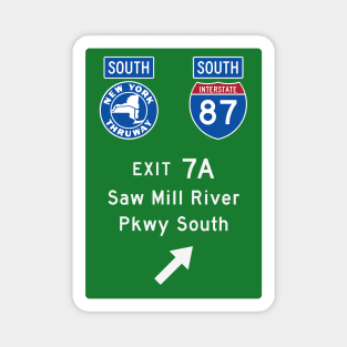 New York Thruway Southbound Exit 7A: Saw Mill River Parkway South Magnet