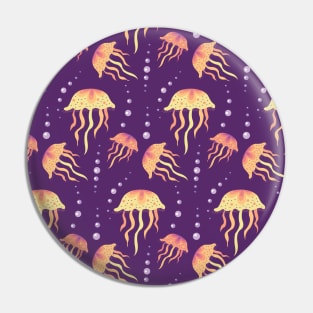Ocean underwater pattern purple Pin