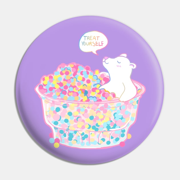 Self Care Bear Pin by paintdust