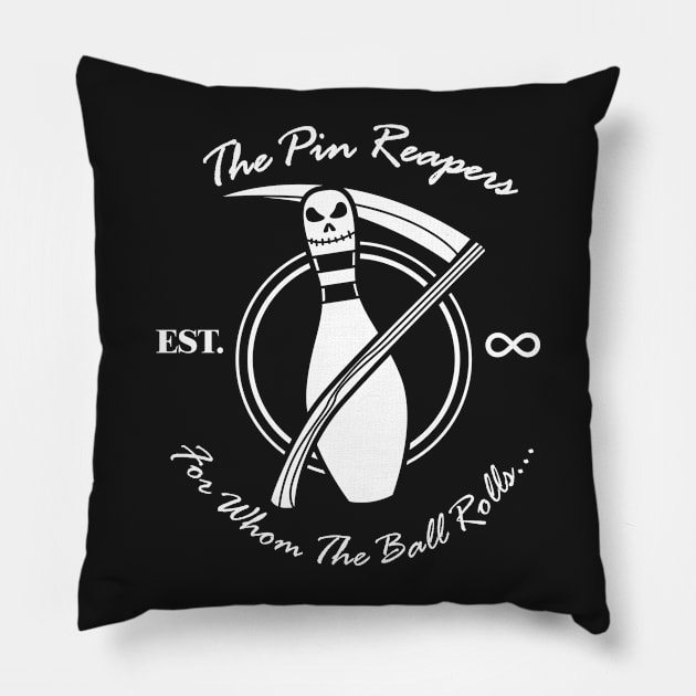 The Pin Reaper Pillow by boltfromtheblue