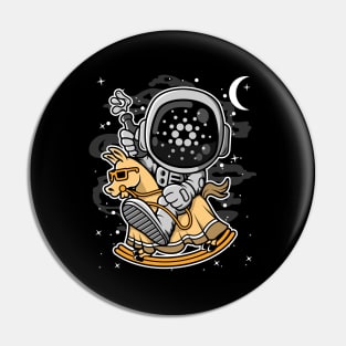 Astronaut Horse Cardano ADA Coin To The Moon Crypto Token Cryptocurrency Blockchain Wallet Birthday Gift For Men Women Kids Pin