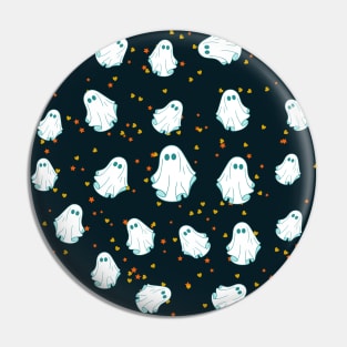 Halloween Ghosts Pattern Design Pin