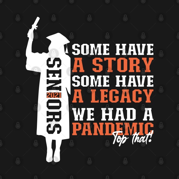 Pandemic Graduation | White And Burnt Sienna Text Funny Graduation by Estrytee