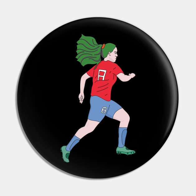 Running Soccer Player Football Pin by DiegoCarvalho