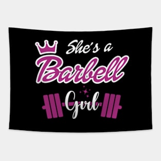 She's a BARBELL Girl Tapestry