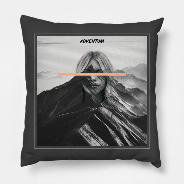 Adventum - Surreal Mountain Pillow by Adventum Design