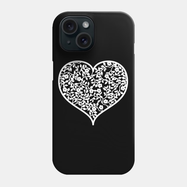 Floral Heart Phone Case by DANPUBLIC