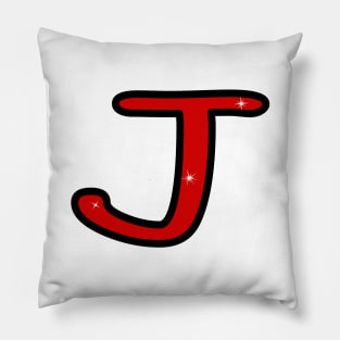 Letter J. Name with letter J. Personalized gift. Abbreviation. Abbreviation. Lettering Pillow