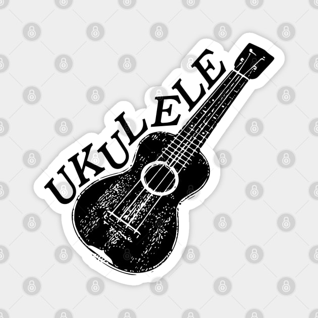 Ukulele Typography Magnet by Braznyc