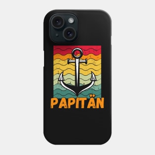 Papitän Papa Kapitän Anker Segeln Vintage Herren Phone Case