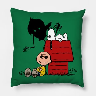 Spooky Cartoon Funny Cute Halloween Horror Parody Pillow