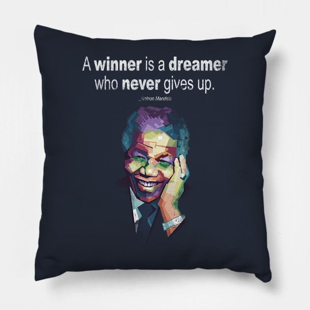 Madiba Quotes Pillow by Alkahfsmart