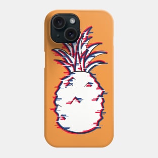 Pineapple with a glitch effect Phone Case